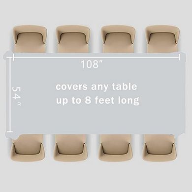 Disposable Plastic Tablecloths, 2-Pack Rectangle Party & Event Covers