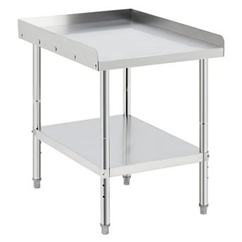 24"x30"x30" Stainless Steel Grill Stand Table Without Casters - Removable Baffle
