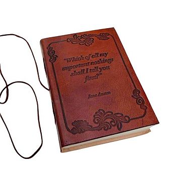 Jane Austen Quote Leather Journal Important Nothings