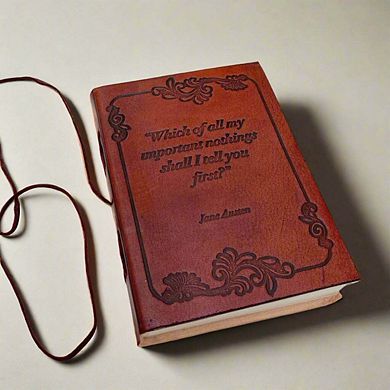 Jane Austen Quote Leather Journal Important Nothings