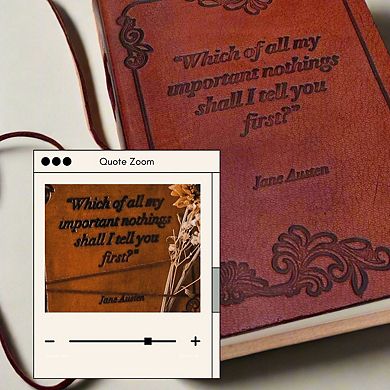 Jane Austen Quote Leather Journal Important Nothings