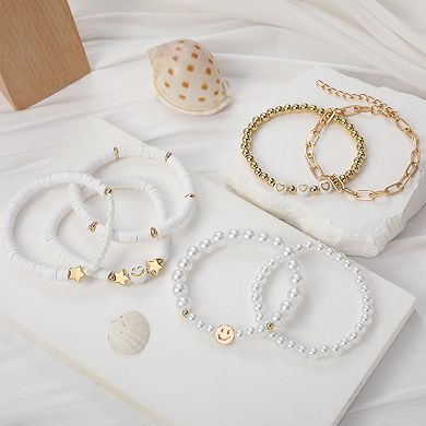 Preppy-Style Bracelet Set