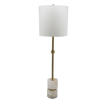 Ipori Alabaster Metal Buffet Lamp
