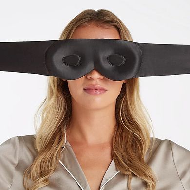 Silk Sleep Mask Light Blocking Lash Extension Space Anti Dark Circles Adjustable Travel Eye Cover