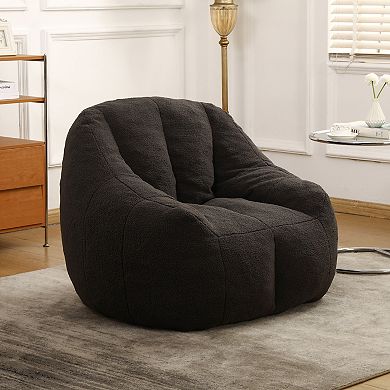 KWPZQEB Tufted Bean Bag Chair, Fluffy and Lazy Sofa with Memory Foam for Apartment, Living Room
