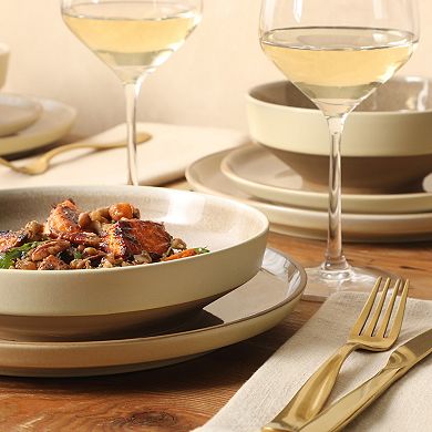 Gibson Elite Octavia Place 16pc Stoneware Dinnerware Set