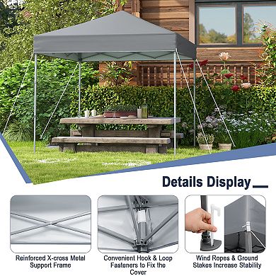Pop Up Canopy Tent 6.6 x 6.6 Ft with UPF 50+ Sun Protection