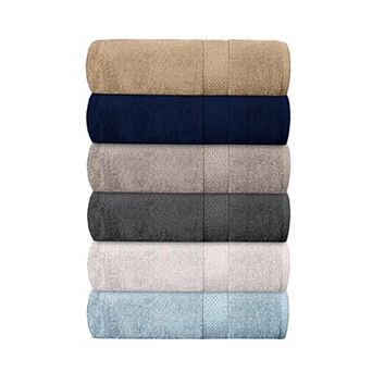 Cotton Bath Towels Pack Of 6 Ultra Soft Quick Dry Lightweight Highly Absorbent For Daily Use