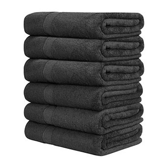 Cotton Bath Towels Pack Of 6 Ultra Soft Quick Dry Lightweight Highly Absorbent For Daily Use