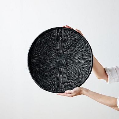 Hand-Painted Binga Flat Basket