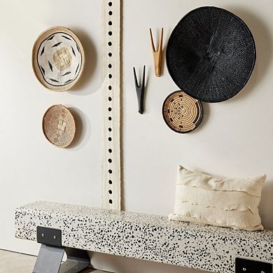 Hand-Painted Binga Flat Basket