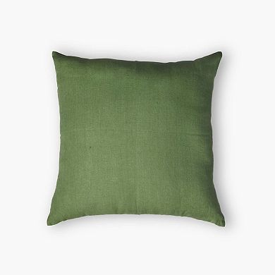 Bella Throw Pillow Cover Olive Green & Blue