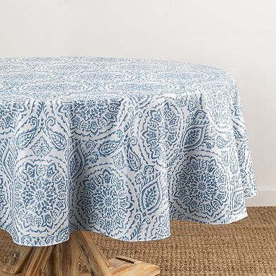 Elrene Home Fashions Savannah 70" Round Vinyl Tablecloth