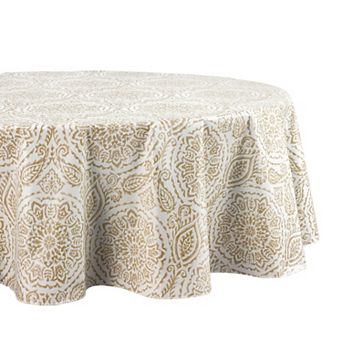 Elrene Home Fashions Savannah 70" Round Vinyl Tablecloth