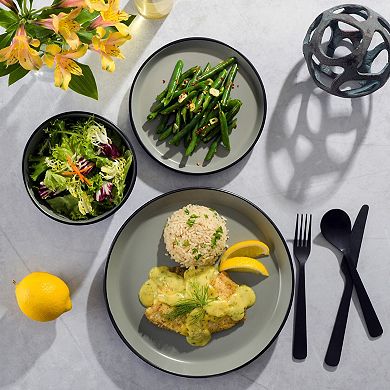 Gibson Home Sofia 12 Piece Coupe Dinnerware Set