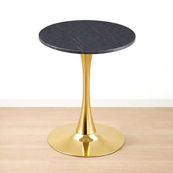 Heybly Round Dining Table, 23.6" Tulip Table with Thickened Top, Coffee Table for Kitchen