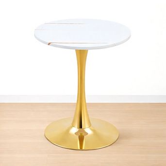 Heybly Round Dining Table, 23.6" Tulip Table with Thickened Top, Coffee Table for Kitchen
