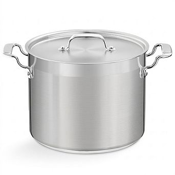 NutriChef 16-qt Stainless Steel Stockpot Lid Included, Induction & Dishwasher Safe