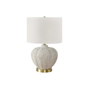 Lighting Table Lamp Ivory Cream Shade Cream Resin Transitional