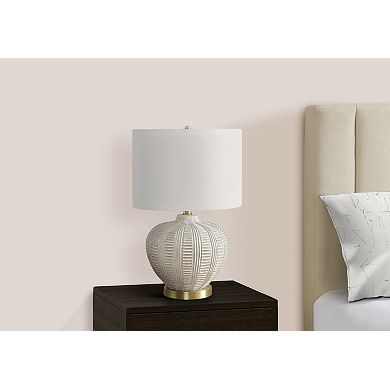 Lighting Table Lamp Ivory Cream Shade Cream Resin Transitional