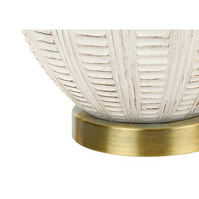 Lighting Table Lamp Ivory Cream Shade Cream Resin Transitional