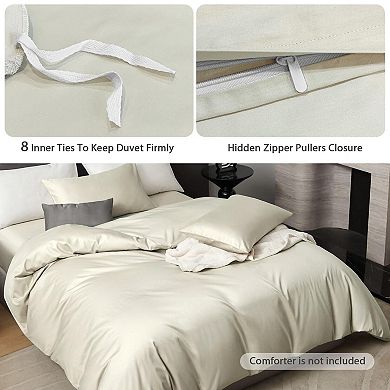 Luxury 800 Thread Count Cotton Sateen Duvet Cover Set