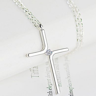 Cross Pendant New Simple Necklace Titanium Steel Plating