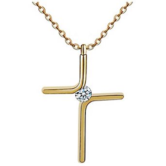 Cross Pendant New Simple Necklace Titanium Steel Plating