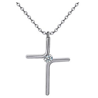 Cross Pendant New Simple Necklace Titanium Steel Plating