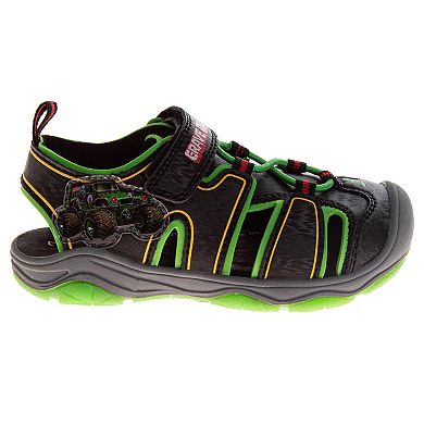 Monster Jam Boys' Black & Grey Sport Sandals (Toddlers/Little Kids)