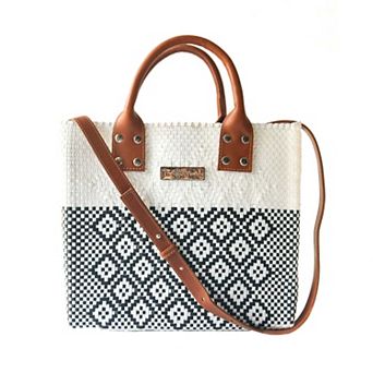 Woven Crossbody Bag - Leather