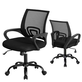 YIORTWO 2-Pack Ergonomic Mid Back Office Chairs with Lumbar Support