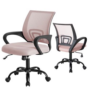 YIORTWO 2-Pack Ergonomic Mid Back Office Chairs with Lumbar Support