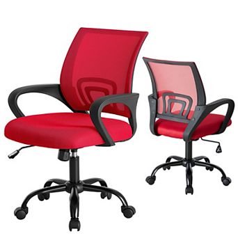YIORTWO 2-Pack Ergonomic Mid Back Office Chairs with Lumbar Support