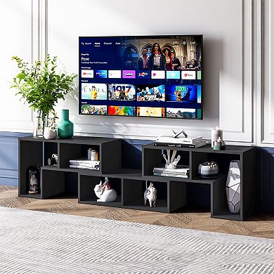 Adjustable TV Stand for TVs Up to 65 Inch with 3 Piece Shelves