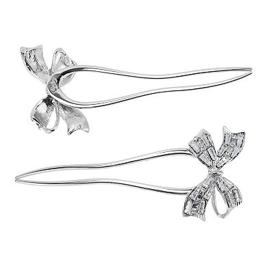 5.12"x2.36" Fashion U-shaped Bow Decorative Hairpin for Women 1 Pc