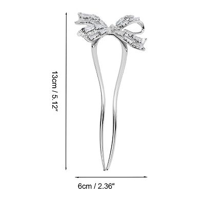 5.12"x2.36" Fashion U-shaped Bow Decorative Hairpin for Women 1 Pc