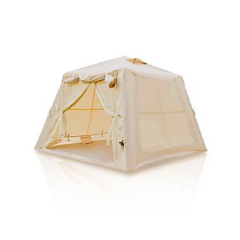 KWPZQEB Inflatable Waterproof Oxford Air Tents for Camping with Canopy & Hand Pump