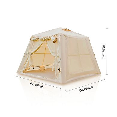 KWPZQEB Inflatable Waterproof Oxford Air Tents for Camping with Canopy & Hand Pump