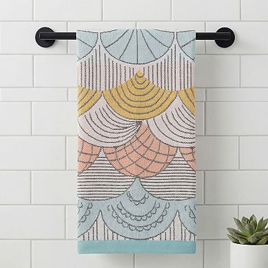 Boho Cotton Hand Towel Cute Pattern Soft Absorbent Bathroom Towel for Home 13"x29"