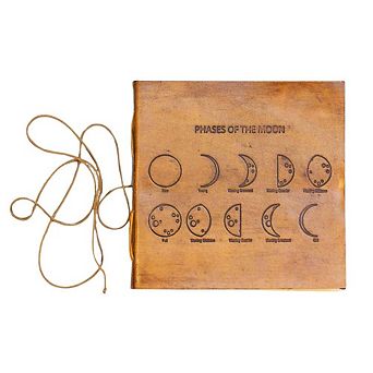 Moon Phases Artists Embossed Leather Journal