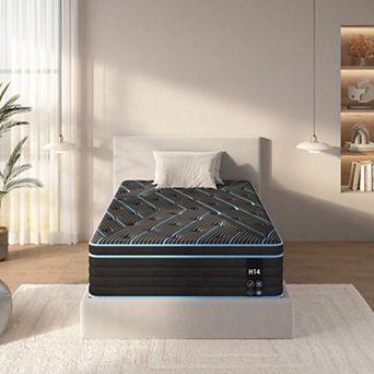 KWPZQEB 12 Inch Hybrid Mattress with Individually Pocketed Innerspring, Medium Firm