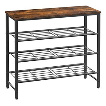 Metal Shoe Rack with Adjustable Feet 4 tier Shoe Organizer for Closet 29.5 x 11.4 x 24.8 Inch