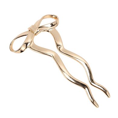 4.53"x2.56" U-shaped Bow Portable Hairpin for Women 1 Pc