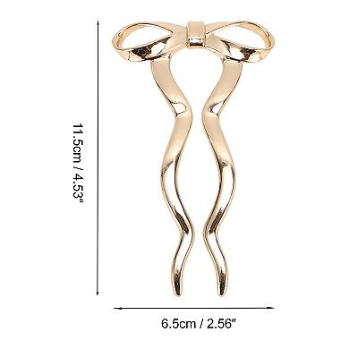 4.53"x2.56" U-shaped Bow Portable Hairpin for Women 1 Pc