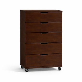 KWPZQEB Drawer Dresser Chest with Wheels, Mobile Storage Cabinet for Bedroom, Closet