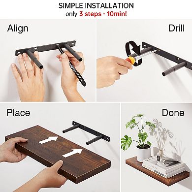 Rustic Wall Shelf Over Toilet Storage