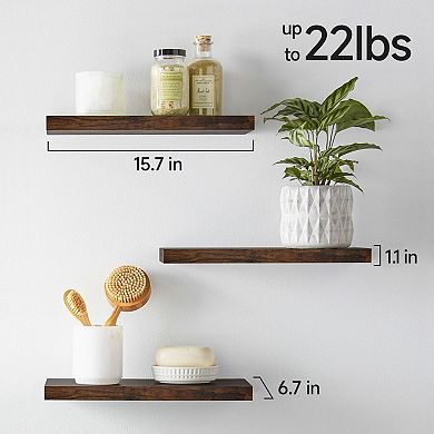 Rustic Wall Shelf Over Toilet Storage