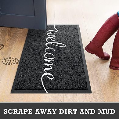 Black Doormat, Non-Slip, Low-KeyStyle, Suitable For Indoor and Outdoor Use
