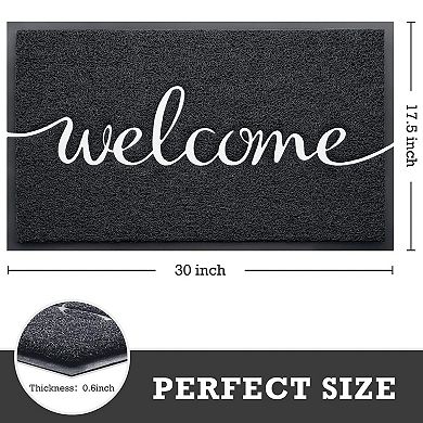 Black Doormat, Non-Slip, Low-KeyStyle, Suitable For Indoor and Outdoor Use